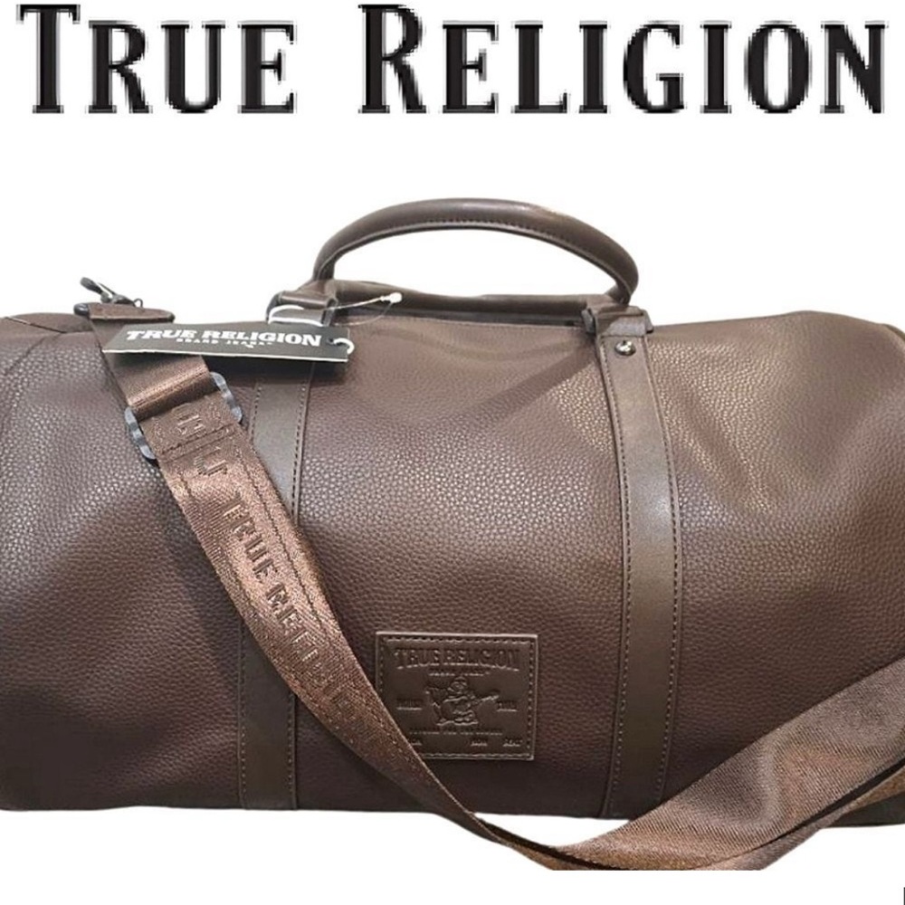 🛑(Sold) True Religion Embry Weekend Brown Leather Men's Bag